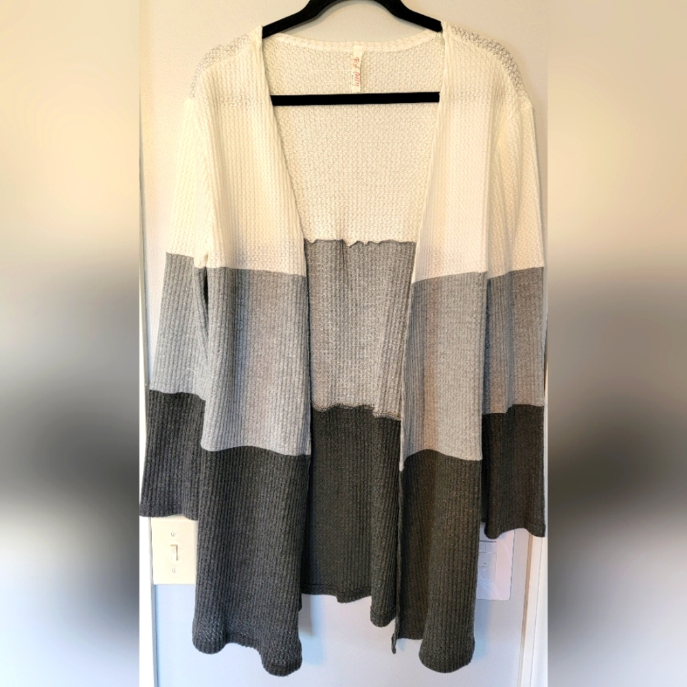 Red Lolly Color Block Cardigan